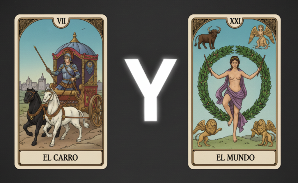 el carro y el mundo tarot