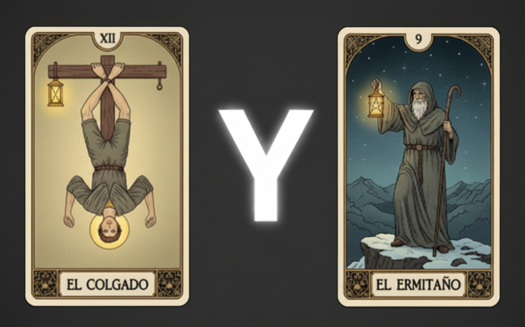 el colgado y el ermitaño tarot