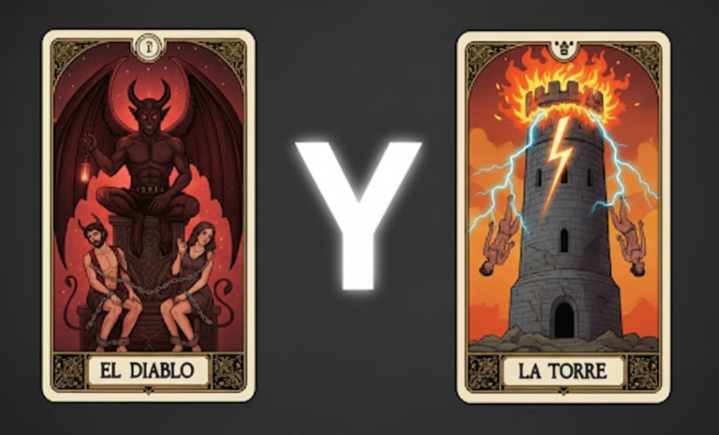 El diablo y la torre tarot